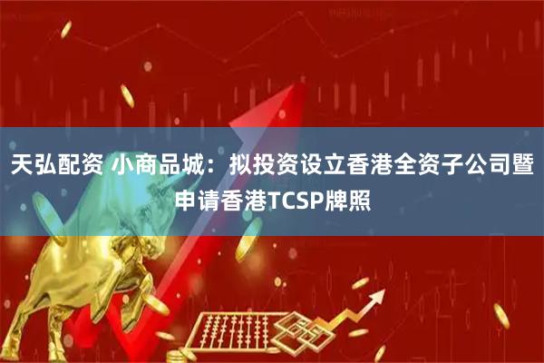 天弘配资 小商品城：拟投资设立香港全资子公司暨申请香港TCSP牌照
