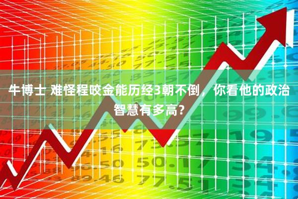 牛博士 难怪程咬金能历经3朝不倒，你看他的政治智慧有多高？