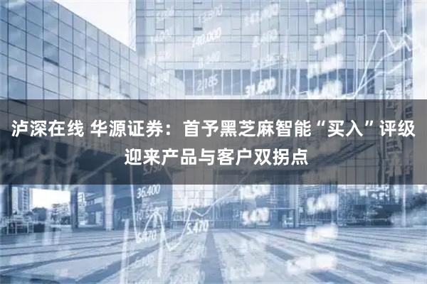 泸深在线 华源证券：首予黑芝麻智能“买入”评级 迎来产品与客户双拐点
