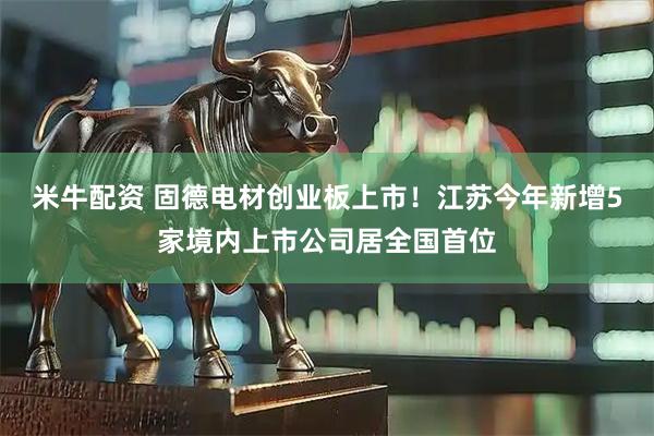 米牛配资 固德电材创业板上市！江苏今年新增5家境内上市公司居全国首位